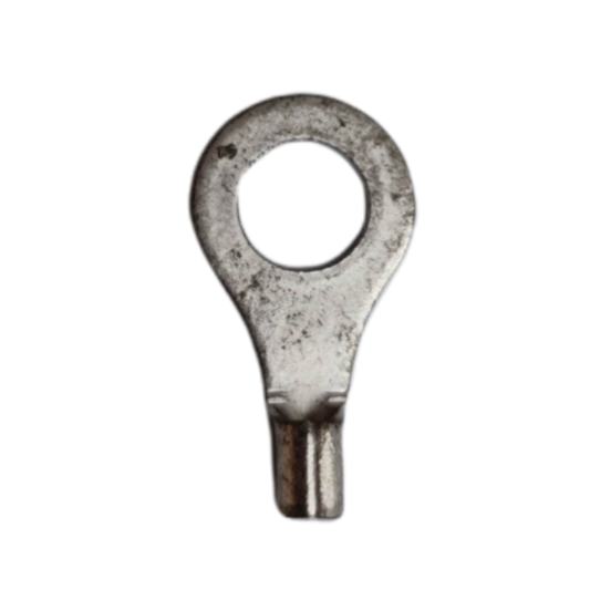 Non-insulated round terminal lugs made from durable metal for effective electrical connections
