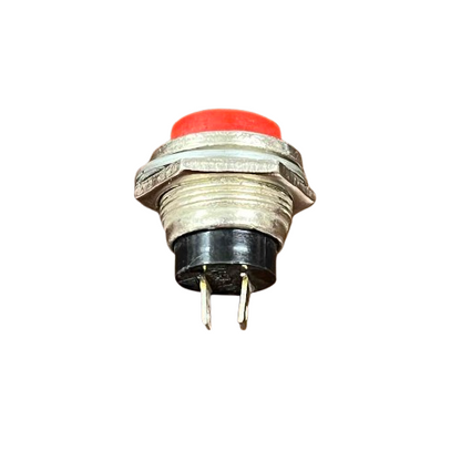 Normally Open Switch 1A Red 220V with metal housing and two pins for easy installation