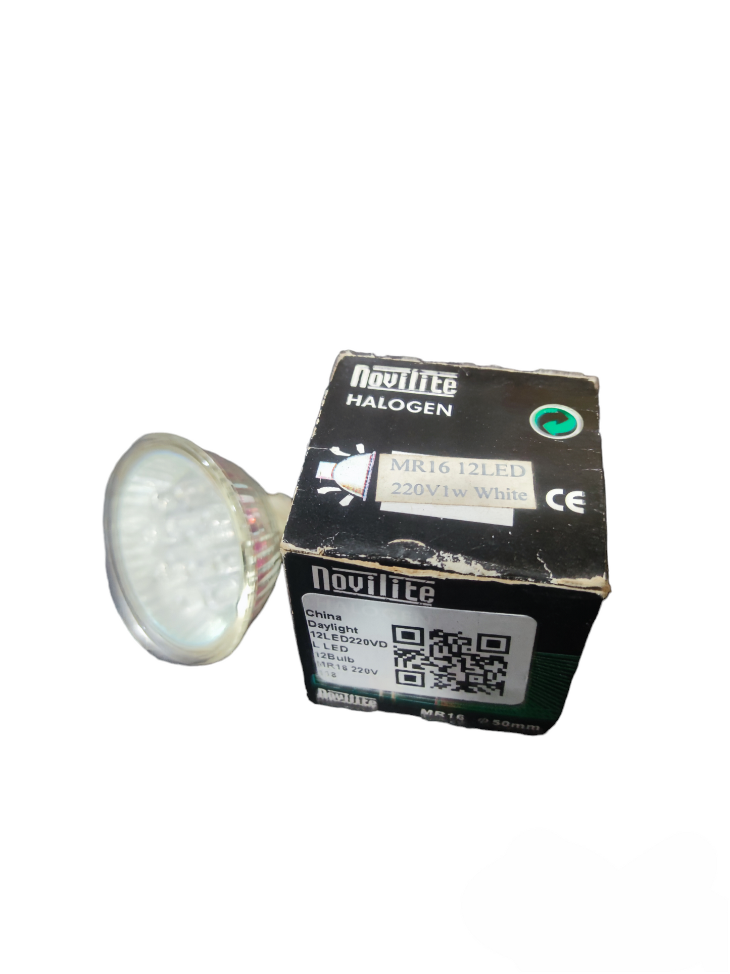 Novilite 1W LED MR16 12LEDS GU5.3 220V halogen replacement bulb with packaging box