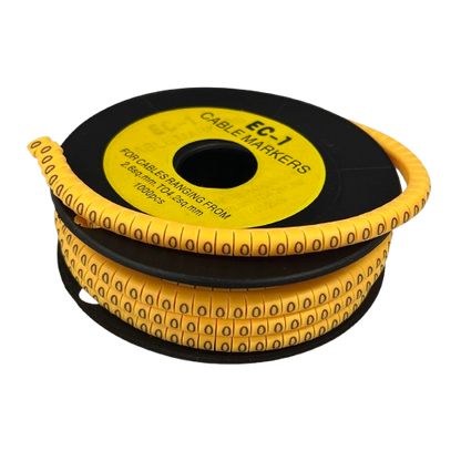 O Marker 2.6mm to 4.2mm cable management markers on black spool for organizing wires