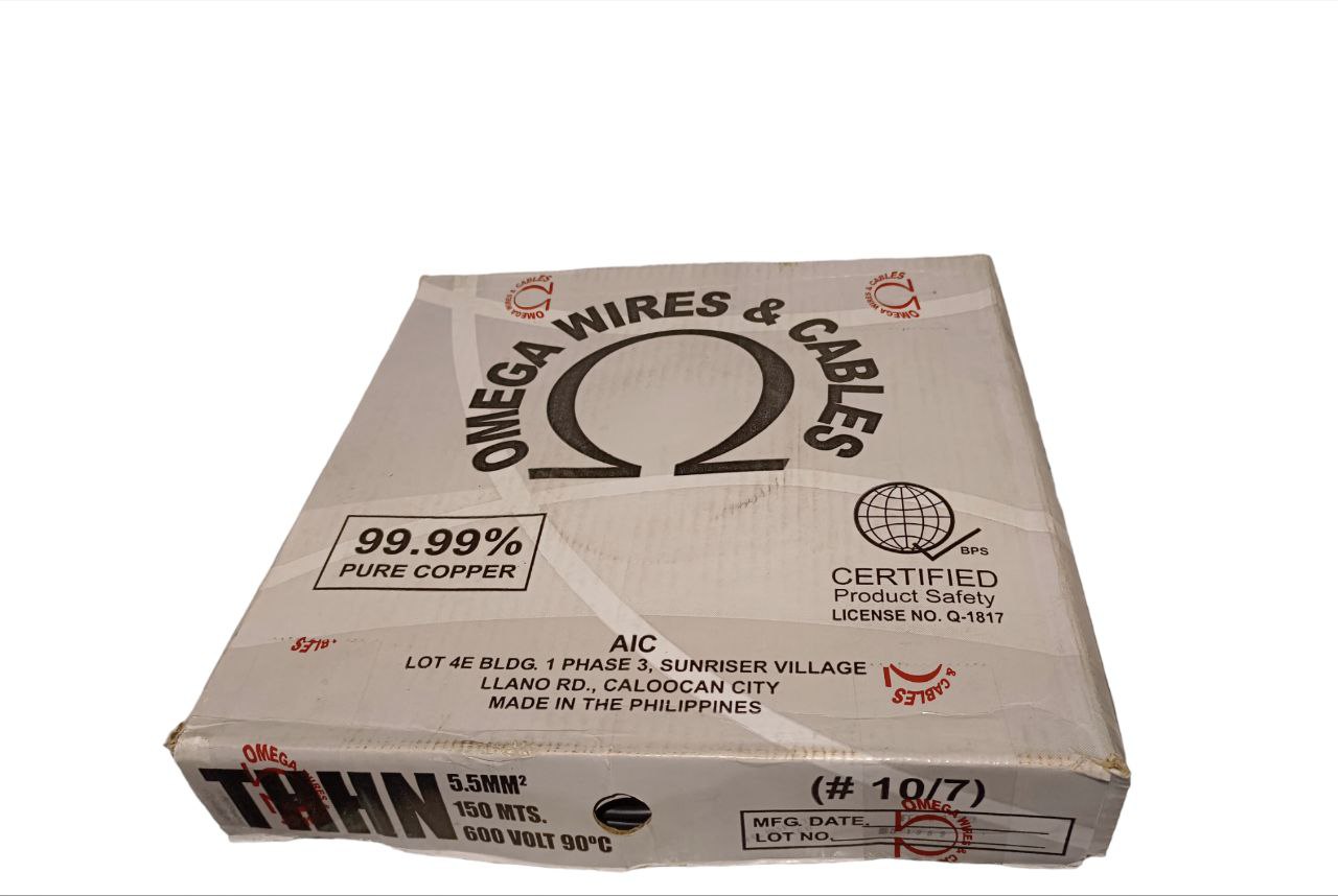 Omega 10 AWG electrical wire roll THHN Stranded with 99.99% pure copper for reliable electrical connections