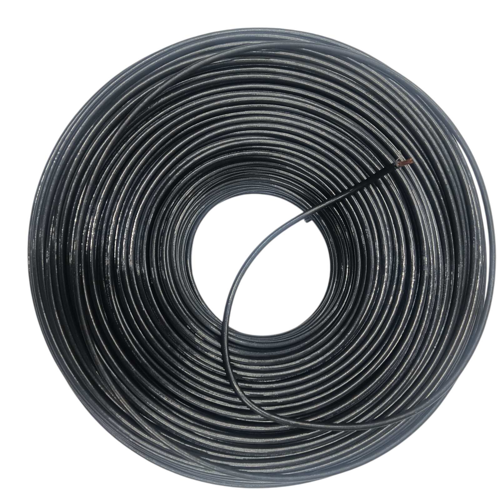 Omega 10 THHN Stranded Wire Black coiled wire for electrical wiring applications