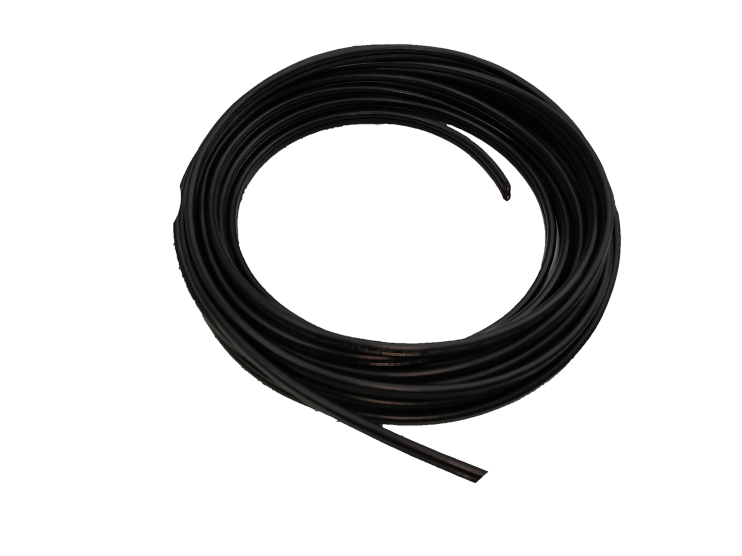 Coiled black Omega flat cord wire 0.30mm 2C for electrical and electronic applications