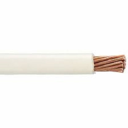 Omega THWN AWG 14 Stranded White electrical wire with white insulation and copper strands