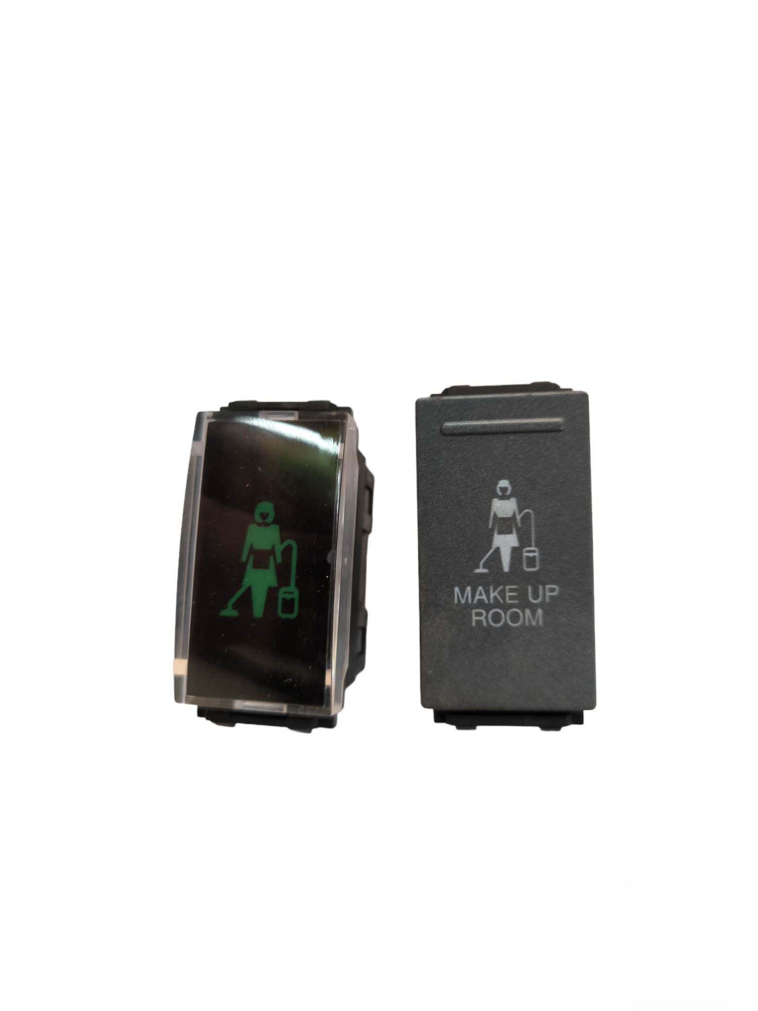 Omni 1-way switch 16A with makeup room icon for Power Points and Switches