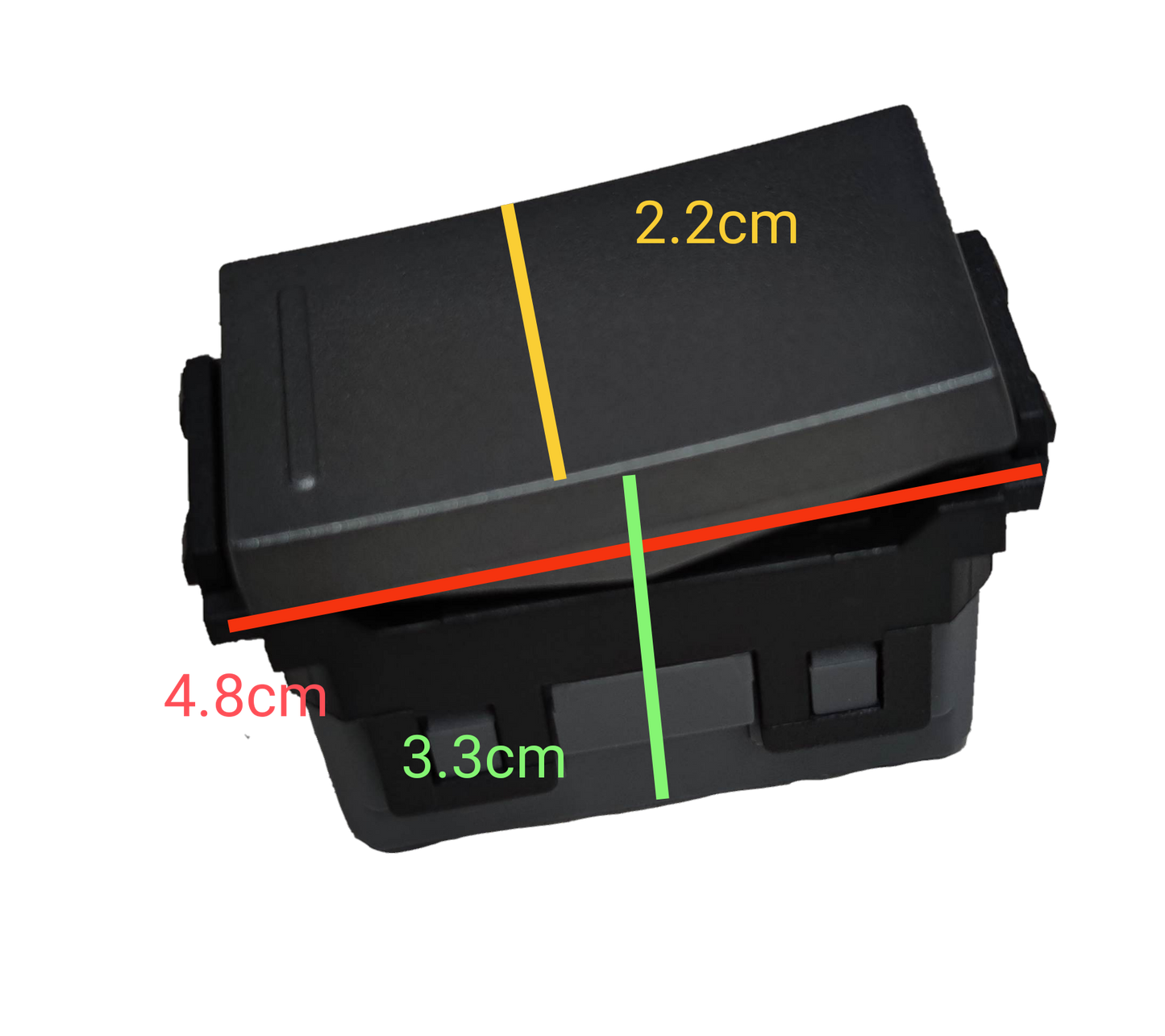 Omni 1 way switch designer graphite with dimensions 4.8cm by 3.3cm by 2.2cm for power points use