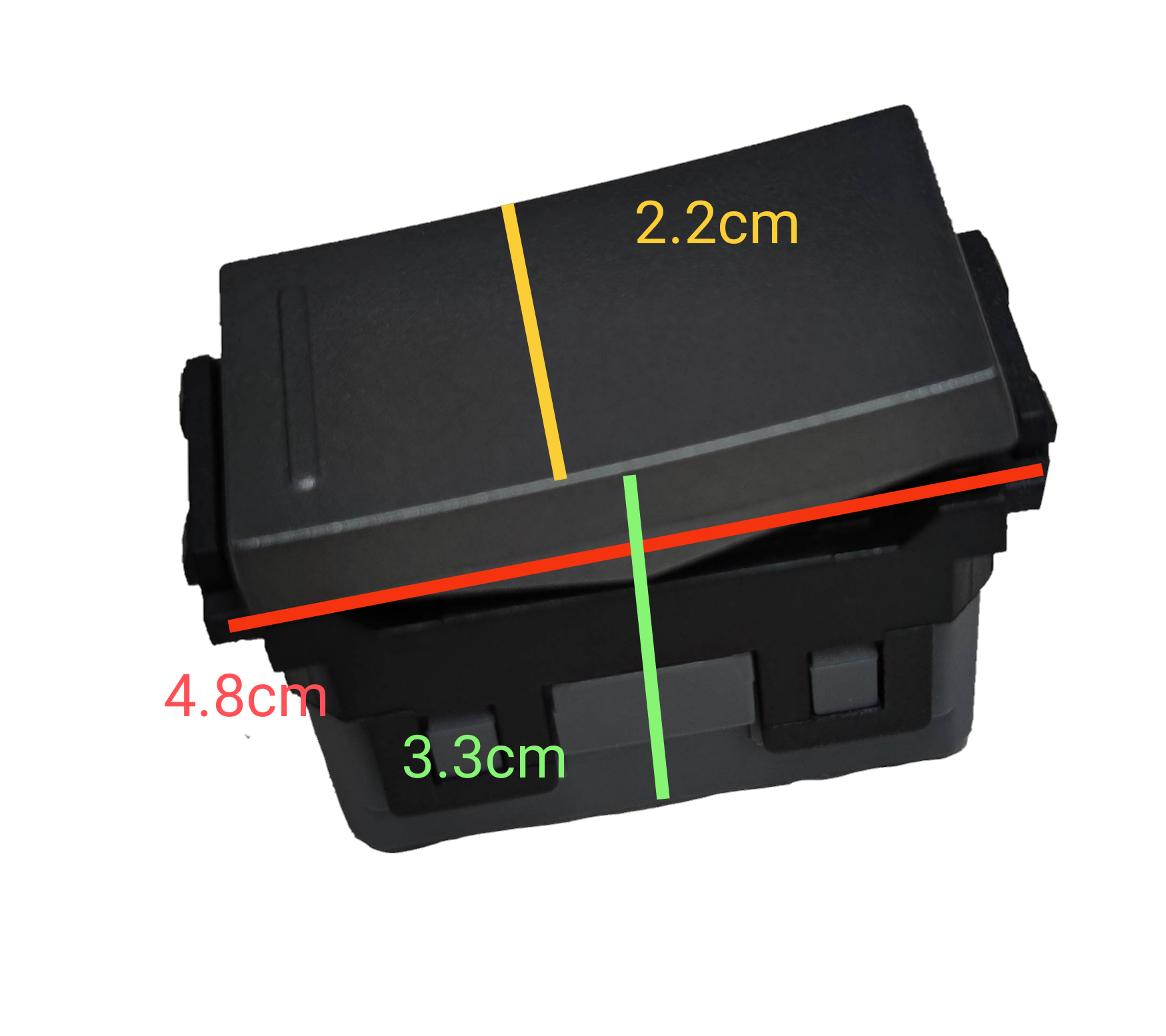 Omni 1 way switch designer graphite with dimensions 4.8cm by 3.3cm by 2.2cm for power points use
