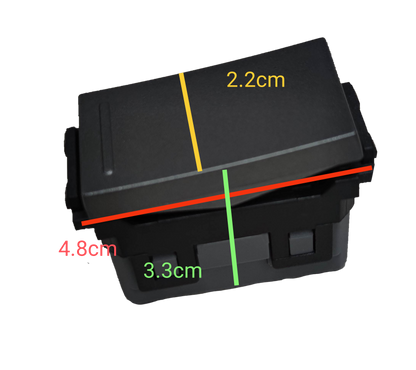 Omni 1 way switch designer graphite with dimensions 4.8cm by 3.3cm by 2.2cm for power points use
