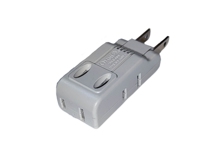 Omni 10A 250V electrical adaptor with dual sockets for versatile power solutions