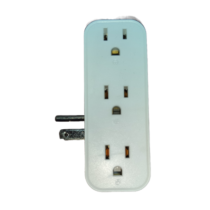 Omni 10A 250V multi socket adapter with three outlets for versatile power connections