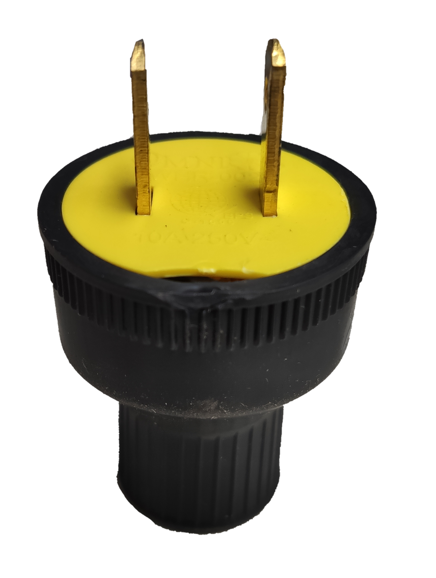 Omni 10A rubber plug flat pin designed for durable and safe electrical connections