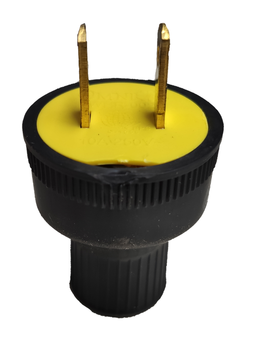 Omni 10A rubber plug flat pin designed for durable and safe electrical connections
