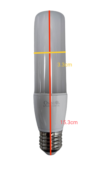 Omni 12W LED stick daylight bulb E27 with a sleek design for energy-efficient lighting