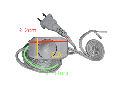 Omni 200W dimmer cord set 220V with a 2-meter length for adjustable lighting control
