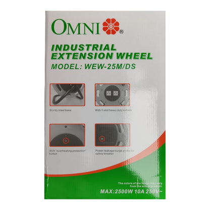 Omni Extension Cord Wheel 25 Meters 2500W 10A 220V WEW-25M/DS