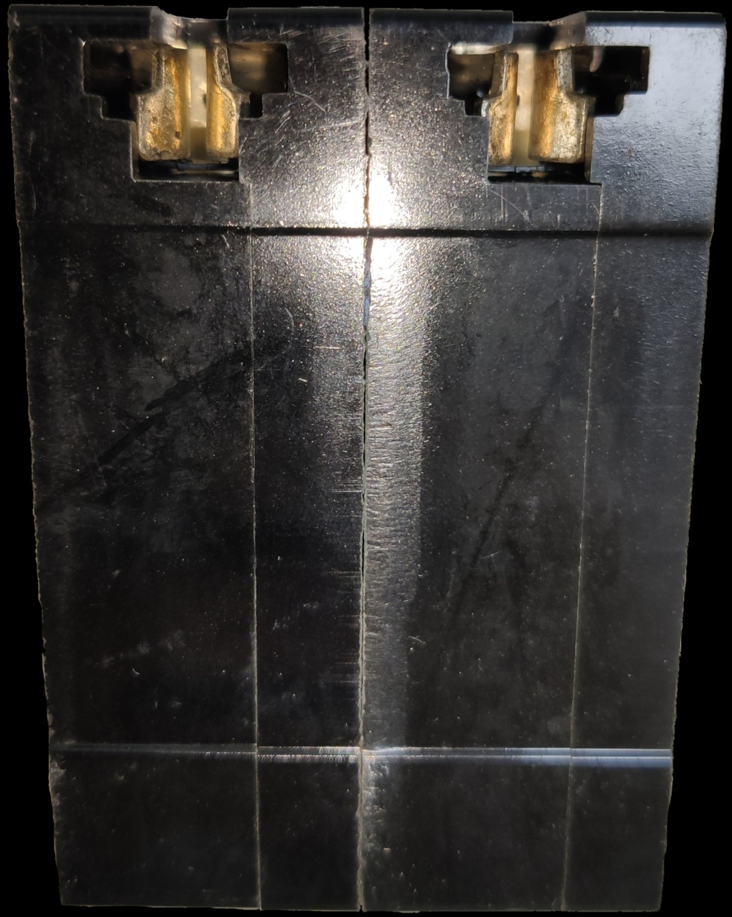 Omni 30A Circuit Breaker Plug-in Type electrical component with black casing and brass connectors