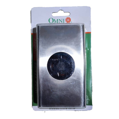 Omni 30A twistlock outlet with plate cover on packaging for secure electrical connections