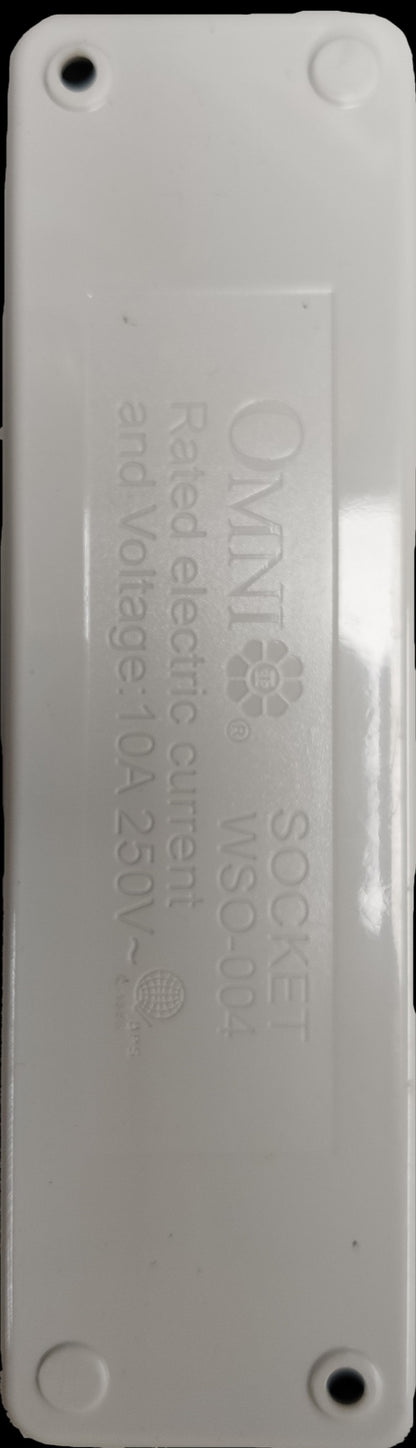 Omni 4 gang extension outlet white electrical socket part for home and office use