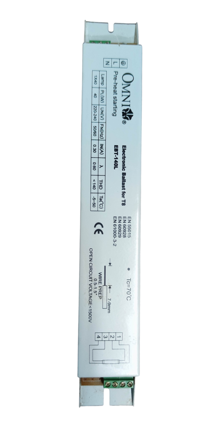 Omni 40W electronic ballast 220V for efficient lighting in various electrical setups