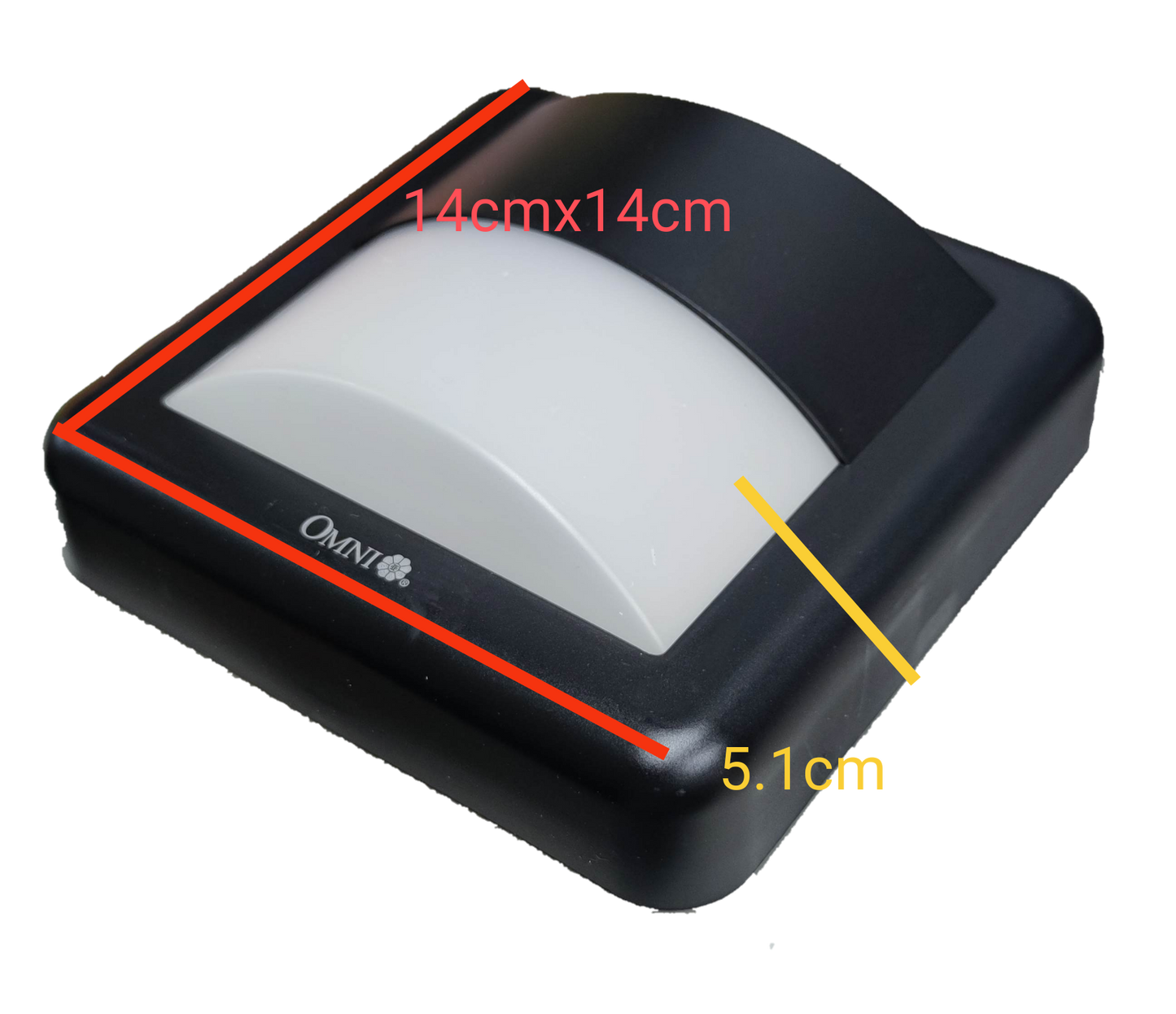 Omni 4WF2 weatherproof LED wall light 220v with a stylish black finish and sleek design