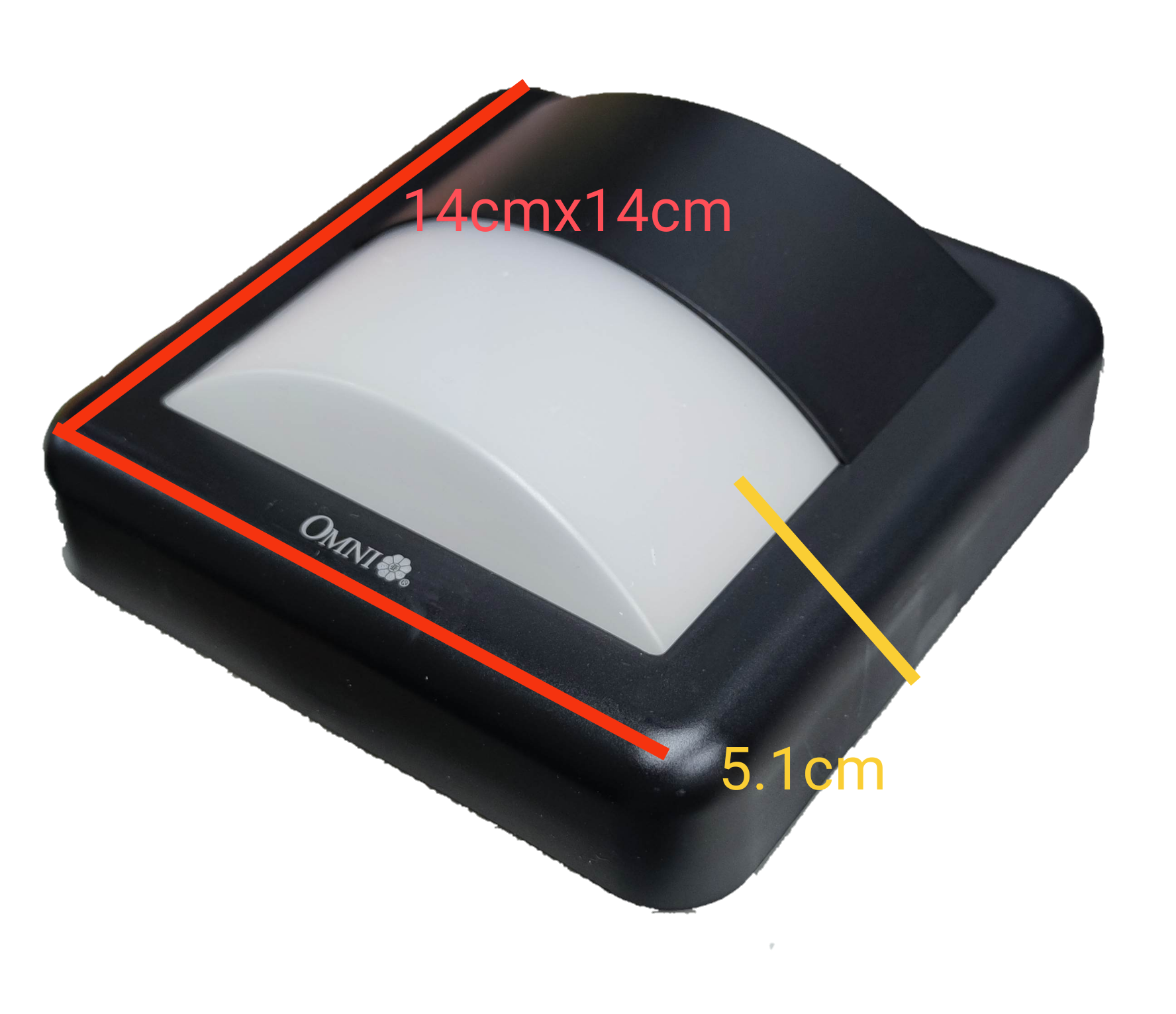 Omni 4WF2 weatherproof LED wall light 220v with a stylish black finish and sleek design