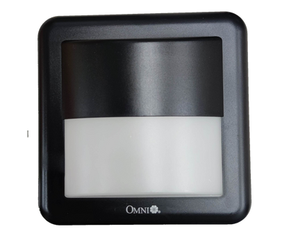 Omni 4WF2 weatherproof LED wall light 220v in sleek black design for outdoor illumination