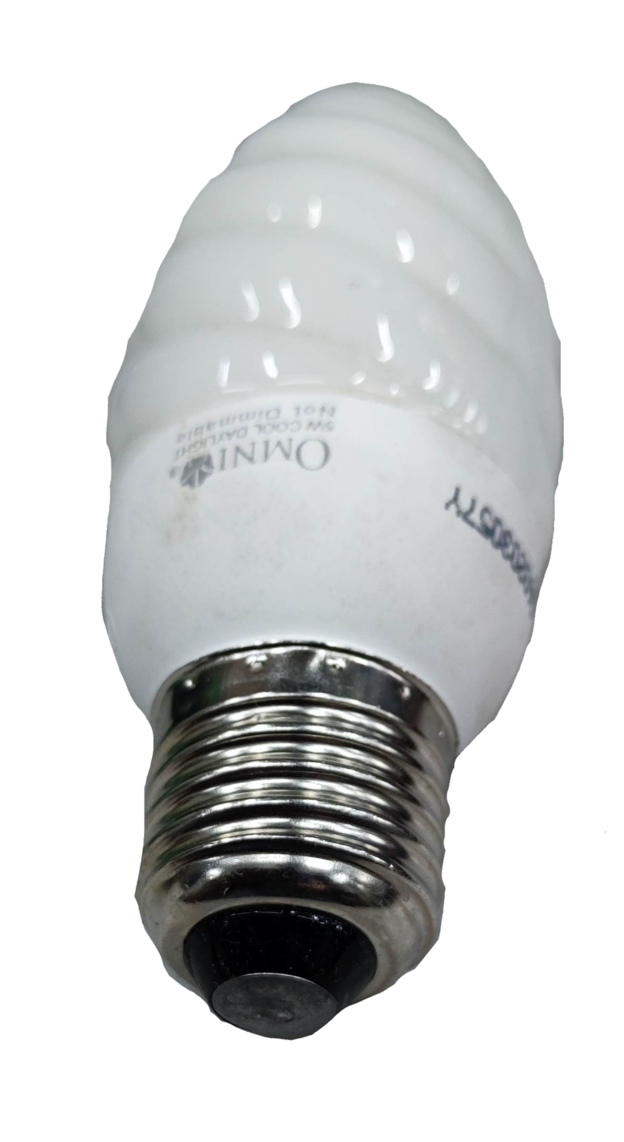 Omni 5W CFL Bulb Daylight E27 220V small spiral compact fluorescent light with screw base