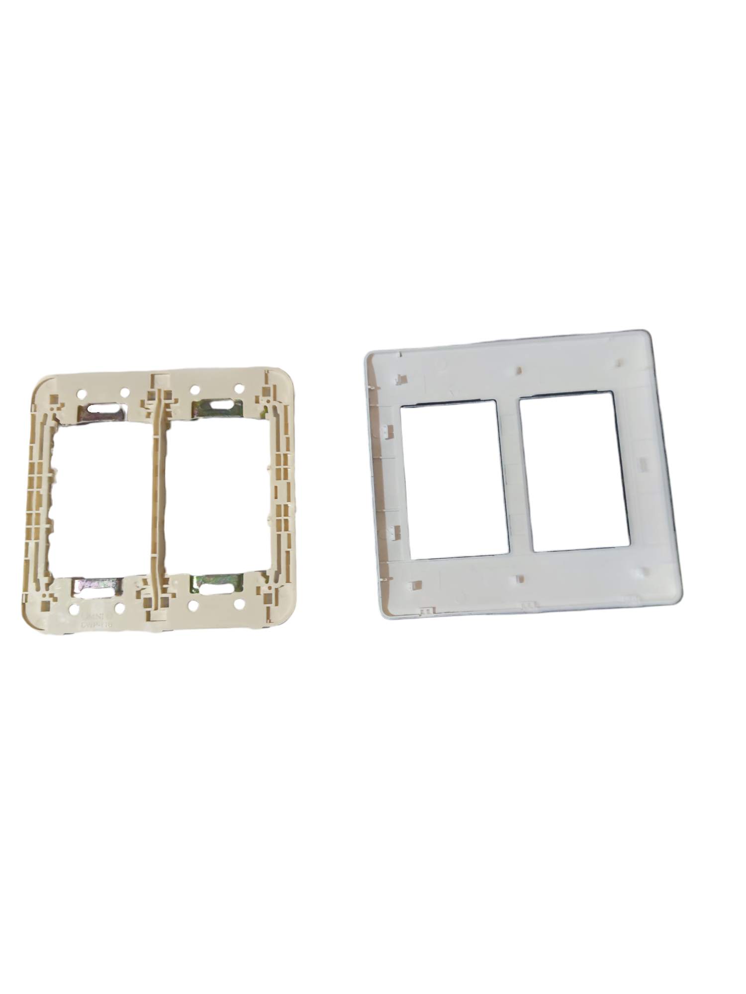 Omni 6 Gang Plate Cover Graphite with frame and plate for power points switches and plugs