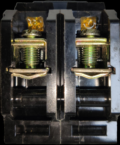 Omni 60A 2 pole circuit breaker Plug in with durable metal connectors and springs for reliable performance