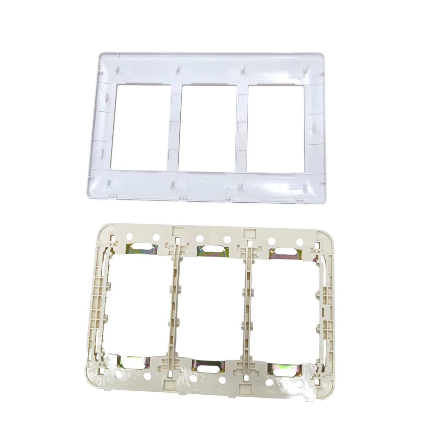 Omni 9 gang plate cover ivory for stylish wall switch installation and organization