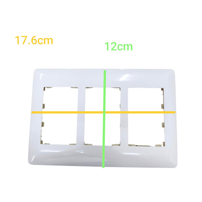 Omni 9 gang plate cover ivory with a sleek design for seamless wall integration