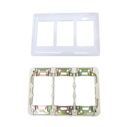 Omni 9 gang plate cover ivory with durable design for multi-gang electrical outlets