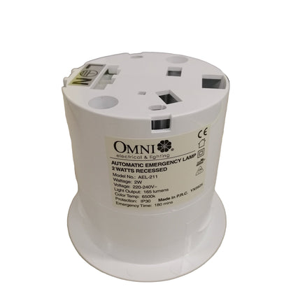 Omni AEL-211 emergency lamp 240V designed for automatic lighting with 16 minutes backup