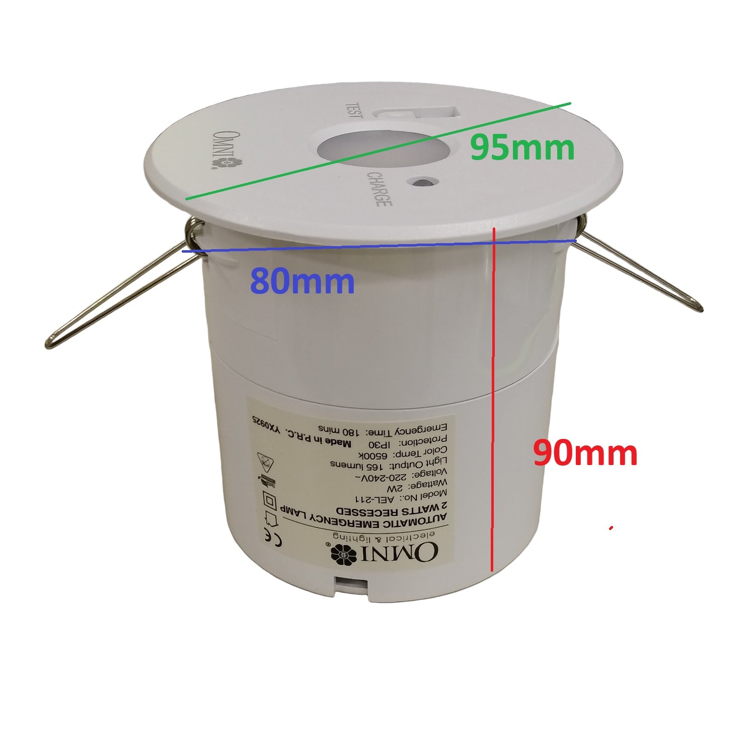 Omni AEL-211 emergency lamp 240V with compact design and easy installation features