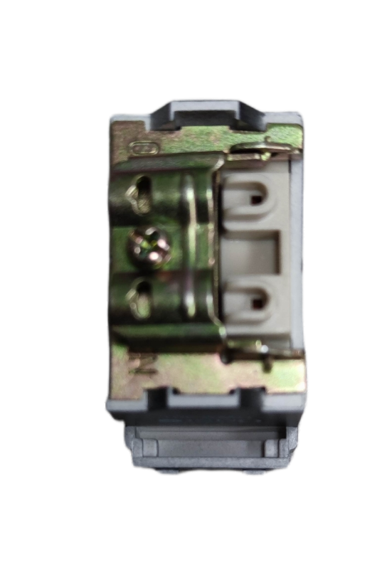 Omni cable TV outlet power point with metal mounting bracket and white connector terminals