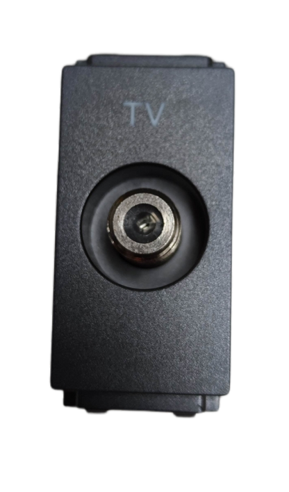 Omni cable TV outlet power point for connecting television signals in home entertainment systems