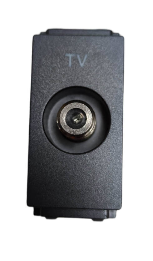 Omni cable TV outlet power point for connecting television signals in home entertainment systems