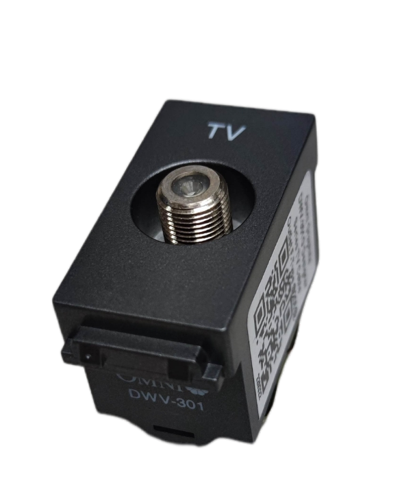 Omni cable TV outlet black TV connector power point for cable TV connection