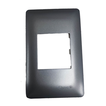 Omni Center Device Plate Graphite for stylish and modern electrical installations