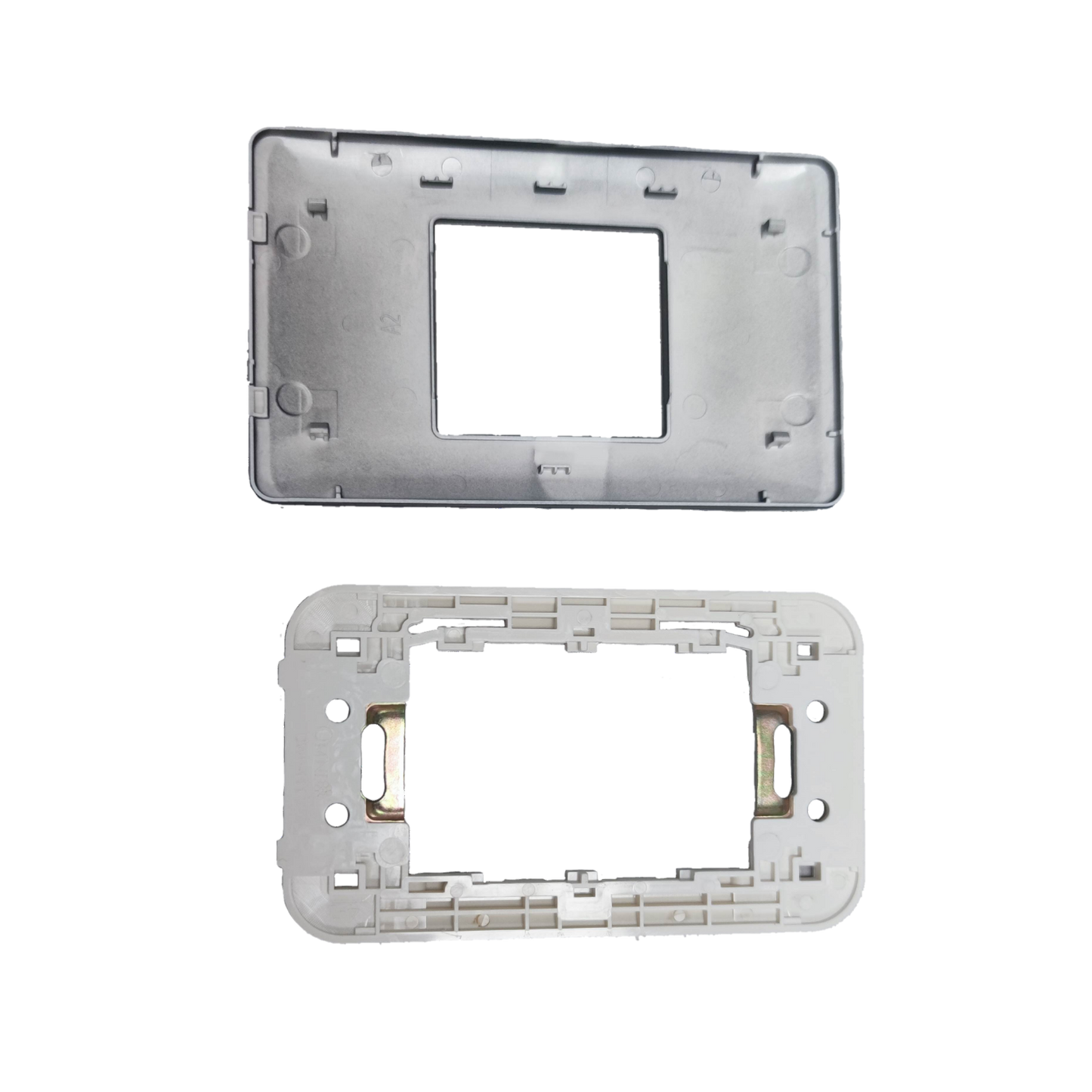 Omni Center Device Plate Graphite for easy installation of electrical devices and outlets.