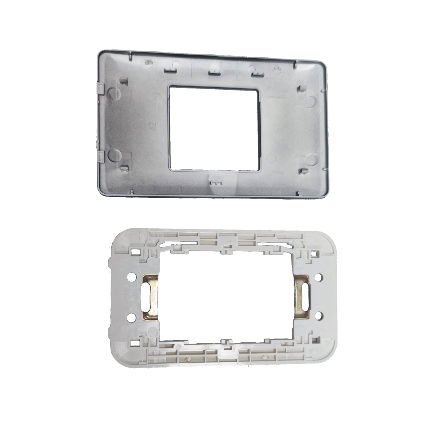 Omni Center Device Plate Graphite for easy installation of electrical devices and outlets.