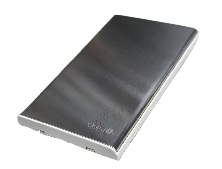 Omni chrome blank plate cover for power points switches and plugs with sleek metallic finish