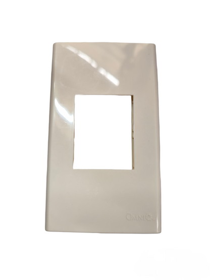 White Cover Wide Series Omni WWP-111 wall plate for power points switches and plugs