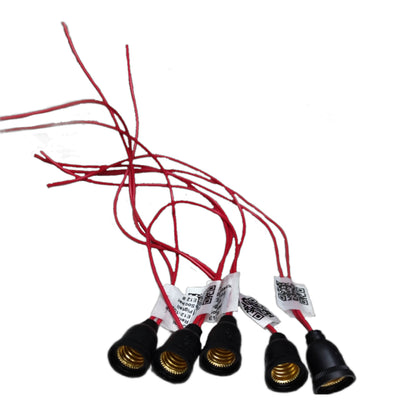 Omni E12-102 rubber socket set with four durable light sockets and adjustable lengths for easy installation