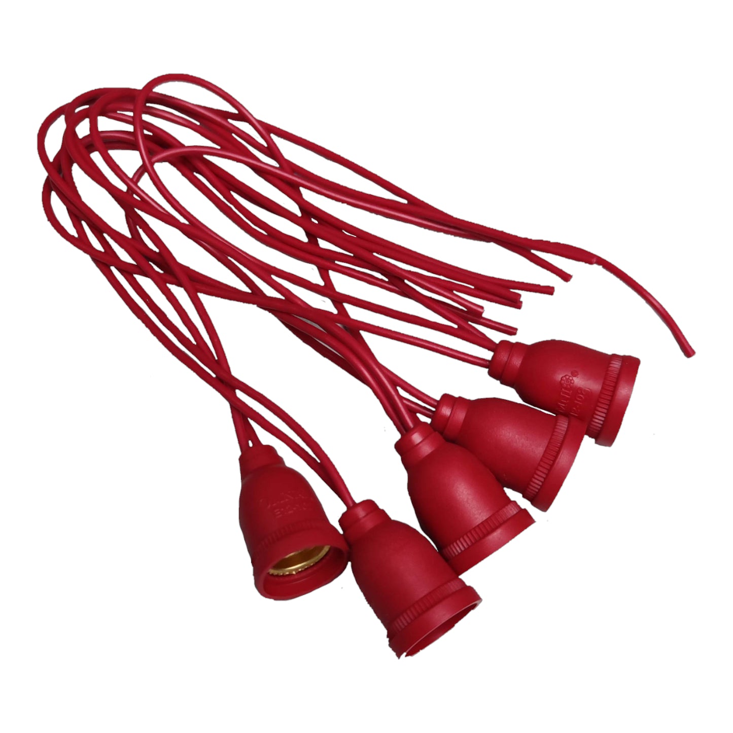 Omni E12-102 rubber socket in red, flexible design for various lighting installations