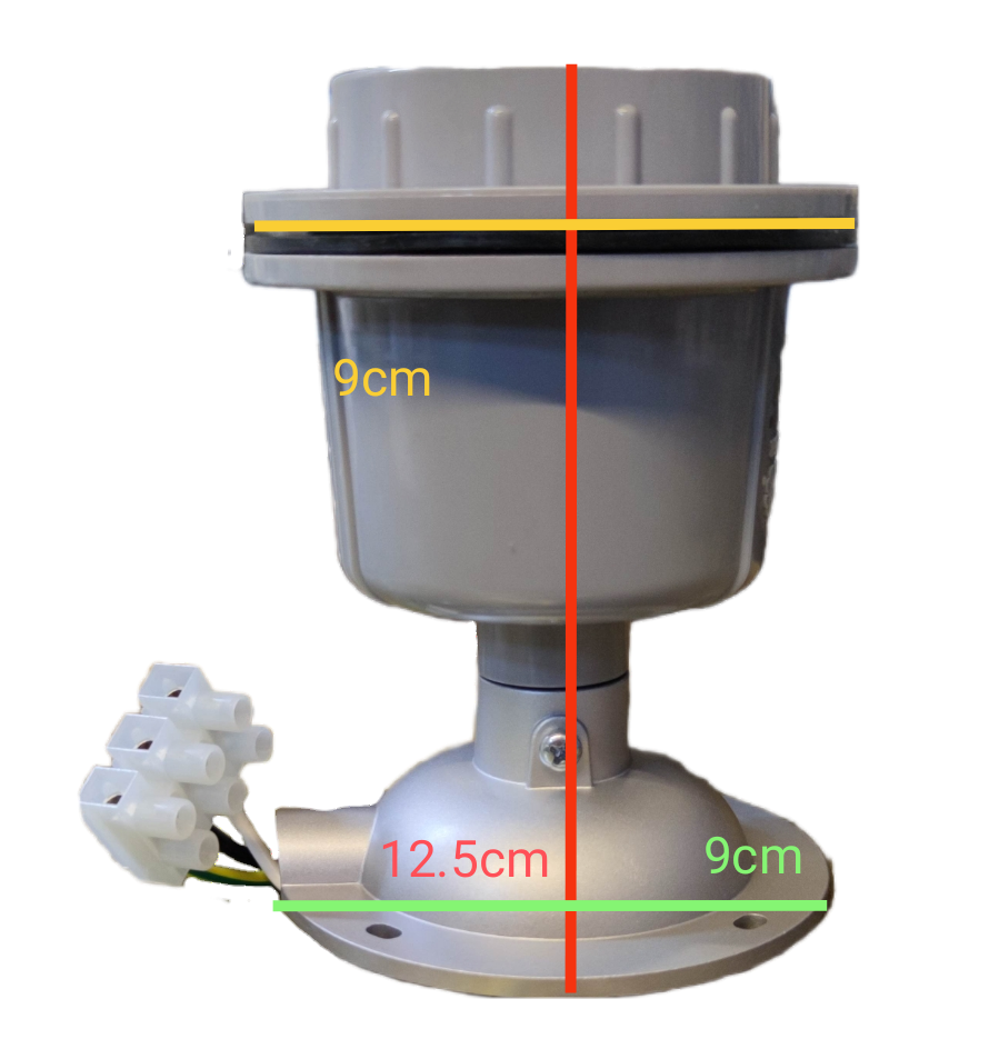 Omni E40-608 lamp holder 16A 250V in gray with secure mounting base and wiring connectors
