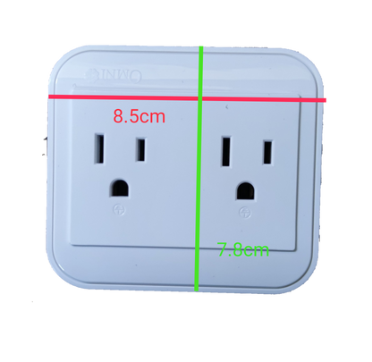 Omni electrical outlet surface type dual power socket with white finish and safety shutters