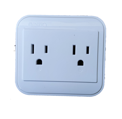 Omni electrical outlet surface type dual power points with white rectangular design