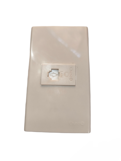 Omni WWP-110 Ethernet network outlet in beige for reliable wired internet connectivity