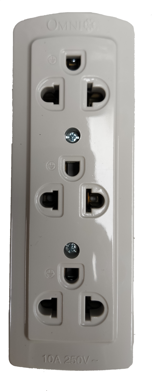 Omni extension surface type outlet with multiple universal sockets for versatile power connections